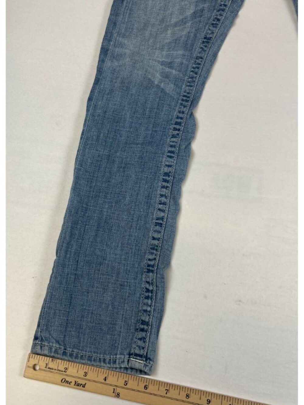 Vtg True Religion Women's Jeans Size 24 Blue Denim Flap Pocket Stitching Casual - Picture 8 of 12